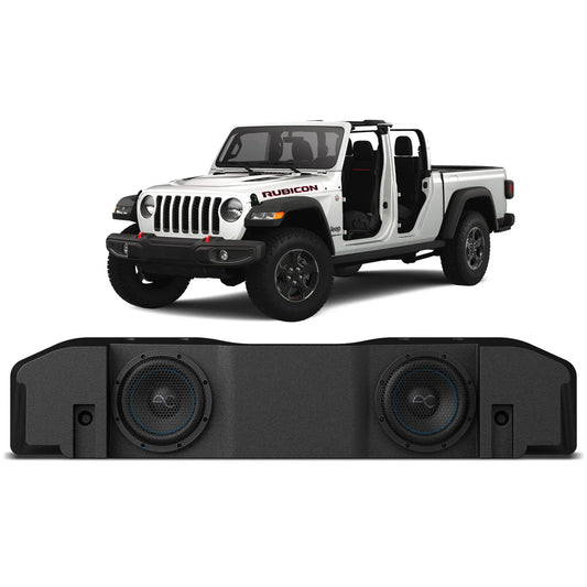 STINGER DUAL 8 INCH UNDER SEAT VENTED SUBWOOFER ENCLOSURE FOR JEEP GLADIATOR JT